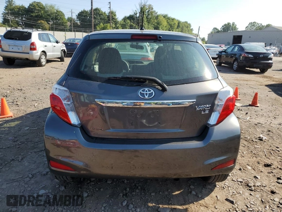 2013 Toyota Yaris L with VIN JTDJTUD39DD561836, listed as a Copart auction lot 69000494 with 63,780 mi miles and Salvage Title. Bid and sale history available at carsss.com. Image 6.