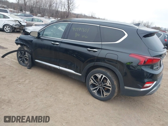 2020 Hyundai Santa Fe SEL with VIN 5NMS3CAA5LH291950, listed as a IAAI auction lot 40971801 with 1 mi miles. Bid and sale history available at carsss.com. Image 3.