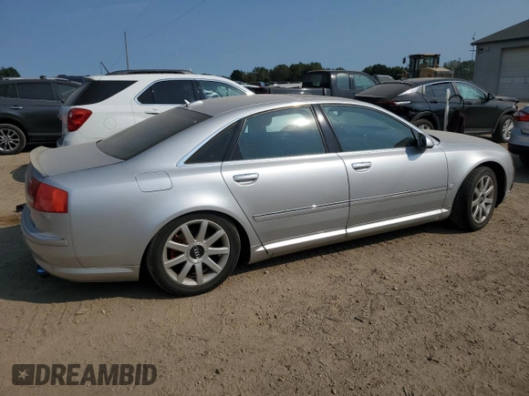 2005 Audi A8 4.2L z VIN WAULL44E55N010807, wystawiony jako Copart lot #70617494 z przebiegiem Nie podano mil oraz Czysty tytuł • Clean title. Historia ofert i sprzedaży dostępna na DreamBid. Obrazek 3.