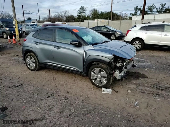 2021 Hyundai Kona Electric SEL with VIN KM8K23AG2MU124345, listed as a Copart auction lot 84333724 with 0 mi miles and Salvage Title. Bid and sale history available at carsss.com. Image 10.