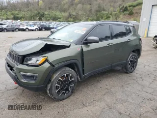 2021 Jeep Compass Trailhawk with VIN 3C4NJDDB3MT515203, listed as a Copart auction lot 52522695 with 78,313 mi miles and Salvage title. Bid and sale history available at DreamBid. Image 1.