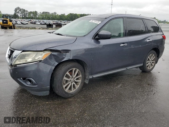 2014 Nissan Pathfinder SL with VIN 5N1AR2MN4EC683852, listed as a Copart auction lot 56719125 with 129,897 mi miles and Salvage title. Bid and sale history available at DreamBid. Image 1.