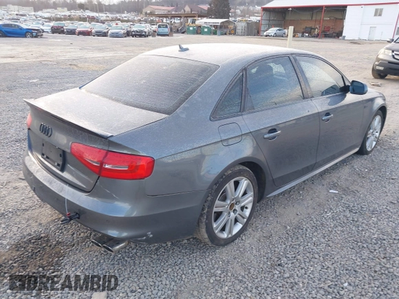 2015 Audi S4 Premium Plus with VIN WAUBGAFL5FA063297, listed as a IAAI auction lot 41334941 with 98,503 mi miles. Bid and sale history available at carsss.com. Image 4.