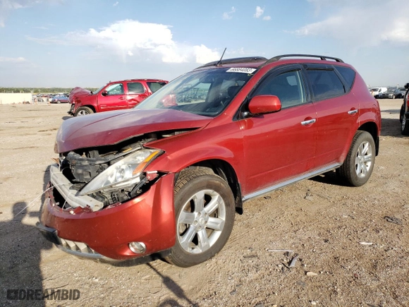 2006 Nissan Murano SE with VIN JN8AZ08W26W525638, listed as a Copart auction lot 66884083 with 184,381 mi miles and Salvage Title. Bid and sale history available at carsss.com. Image 1.