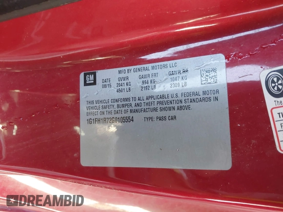 2016 Chevrolet Camaro 2SS with VIN 1G1FH1R72G0105554, listed as a IAAI auction lot 41667329 with 1 mi miles. Bid and sale history available at carsss.com. Image 9.