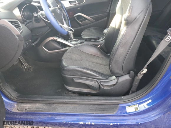 2012 Hyundai Veloster w/Gray Int with VIN KMHTC6AD0CU070440, listed as a Copart auction lot 46064545 with 219,449 mi miles and Salvage Title. Bid and sale history available at carsss.com. Image 7.