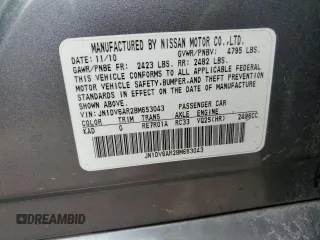 2011 Infiniti G25 Sedan x with VIN JN1DV6AR2BM653043, listed as a Copart auction lot 52509685 with 107,724 mi miles and Salvage Title. Bid and sale history available at carsss.com. Image 12.