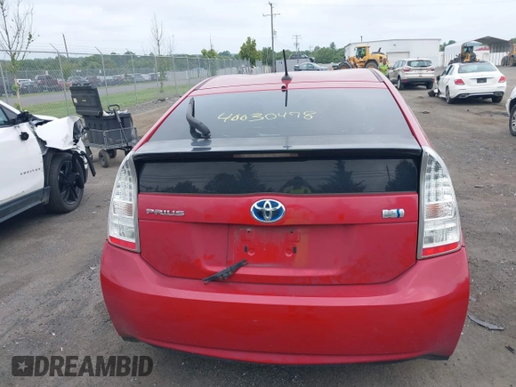 2011 Toyota Prius I with VIN JTDKN3DU6B0289624, listed as a IAAI auction lot 40030478 with 268,918 mi miles. Bid and sale history available at carsss.com. Image 16.