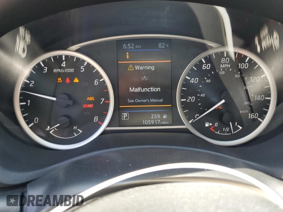 2019 Nissan Sentra S with VIN 3N1AB7AP3KY283721, listed as a Copart auction lot 55915895 with 105,917 mi miles and Salvage title. Bid and sale history available at DreamBid. Image 9.