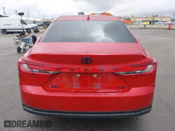 2025 Toyota Camry LE with VIN 4T1DAACK1SU048163, listed as a IAAI auction lot 41792637 with Not Provided miles and . Bid and sale history available at DreamBid. Image 16.