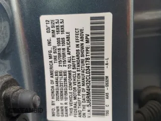 2012 Honda CR-V LX с VIN 5J6RM4H32CL034178, выставлен на аукционе Copart как лот 61177515 с пробегом 83 277 миль миль и Списание • Salvage title. История ставок и продаж доступна на DreamBid. Изображение 13.