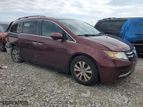 2016 Honda Odyssey EX-L with VIN 5FNRL5H69GB020974, listed as a Copart auction lot 55695684 with 78,603 mi miles and Non Repairable. Bid and sale history available at carsss.com. Image 4.