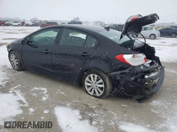 2016 Kia Forte LX with VIN KNAFX4A63G5553915, listed as a Copart auction lot 44601395 with 75,580 mi miles and Salvage Title. Bid and sale history available at carsss.com. Image 2.