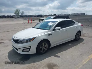 2015 Kia Optima LX with VIN KNAGM4A75F5640302, listed as a IAAI auction lot 42179864 with 95,891 mi miles and . Bid and sale history available at DreamBid. Image 2.