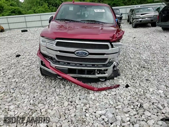 2018 Ford F-150 XL with VIN 1FTEW1EG7JFC04065, listed as a Copart auction lot 60716365 with 150,355 mi miles and Salvage title. Bid and sale history available at DreamBid. Image 14.