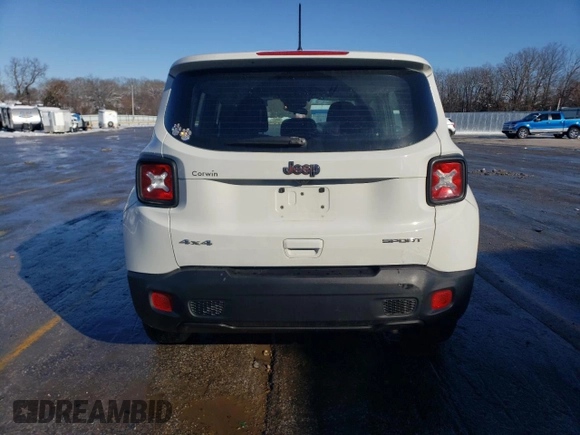 2020 Jeep Renegade Sport with VIN ZACNJBAB3LPK96545, listed as a Copart auction lot 87240914 with 60,586 mi miles and Salvage title. Bid and sale history available at DreamBid. Image 6.