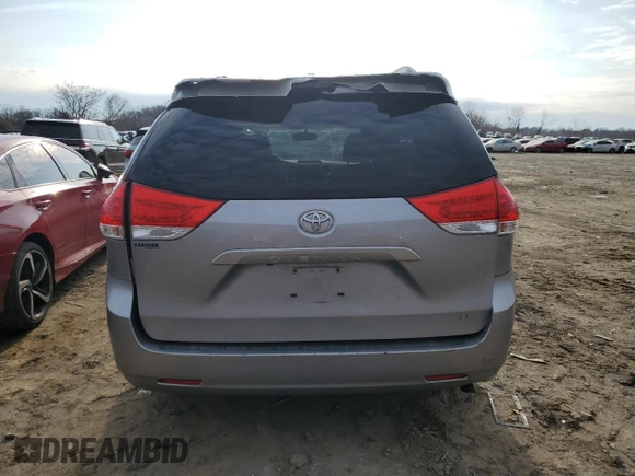 2012 Toyota Sienna LE AAS with VIN 5TDKK3DC7CS211660, listed as a Copart auction lot 46669825 with 187,318 mi miles and Salvage Title. Bid and sale history available at carsss.com. Image 6.