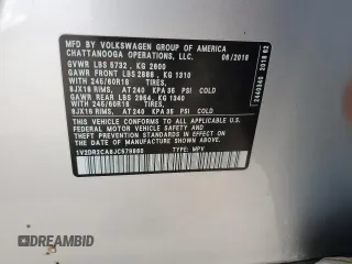 2018 Volkswagen Atlas SE с VIN 1V2DR2CA8JC579860, выставлен на аукционе Copart как лот 48122545 с пробегом 123 298 миль миль и Списание • Salvage title. История ставок и продаж доступна на DreamBid. Изображение 14.