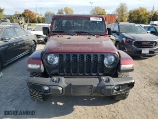 2021 Jeep Gladiator Willys with VIN 1C6HJTAGXML590037, listed as a Copart auction lot 77771864 with 92,087 mi miles and Salvage Title. Bid and sale history available at carsss.com. Image 5.
