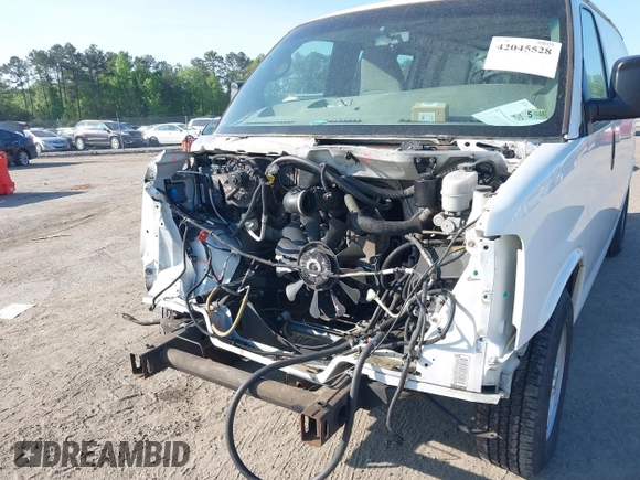 2014 Chevrolet Express Cargo Van with VIN 1GCSGAFX2E1151373, listed as a IAAI auction lot 42045528 with 123,718 mi miles. Bid and sale history available at carsss.com. Image 6.