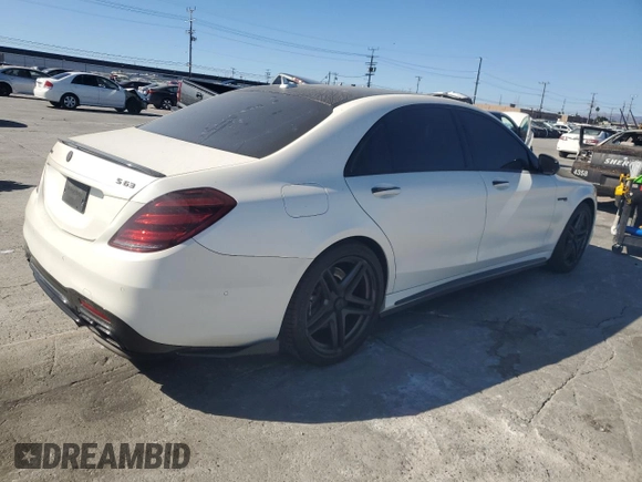 2018 Mercedes-Benz S 63 AMG with VIN WDDUG8JB6JA418611, listed as a Copart auction lot 74200443 with 43,380 mi miles and . Bid and sale history available at DreamBid. Image 3.