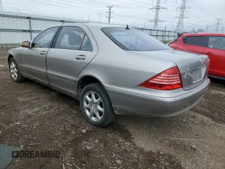 2004 Mercedes-Benz S 430 with VIN WDBNG83J04A430307, listed as a Copart auction lot 52566765 with 169,194 mi miles and Salvage Title. Bid and sale history available at DreamBid. Image 2.