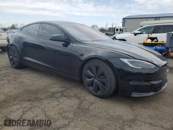2024 Tesla Model S with VIN 5YJSA1E51RF533876, listed as a Copart auction lot 53081195 with Not provided miles and Salvage title. Bid and sale history available at DreamBid. Image 4.