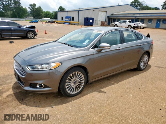 2014 Ford Fusion Titanium Hybrid with VIN 3FA6P0RU2ER158302, listed as a Copart auction lot 59049995 with 108,571 mi miles and Salvage title. Bid and sale history available at DreamBid. Image 1.