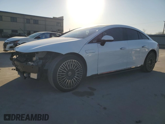 2022 Mercedes-Benz EQS with VIN W1KCG2DB6NA004979, listed as a Copart auction lot 49964435 with 40,096 mi miles and Salvage Title. Bid and sale history available at carsss.com. Image 1.