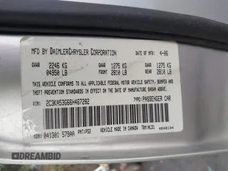 2006 Chrysler 300 Touring with VIN 2C3KA53G66H467282, listed as a IAAI auction lot 40953198 with Not Provided miles and . Bid and sale history available at carsss.com. Image 9.