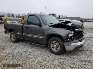 2002 Chevrolet Silverado 1500 LS with VIN 1GCEC14V02Z181060, listed as a Copart auction lot 41828905 with 0 mi miles and Salvage Title. Bid and sale history available at carsss.com. Image 4.