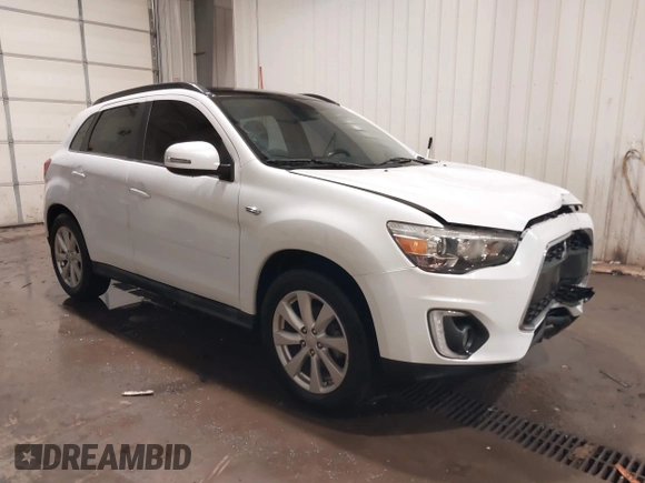 2015 Mitsubishi Outlander Sport 2.4 GT with VIN 4A4AR4AW8FE031747, listed as a IAAI auction lot 41487793 with 96,991 mi miles. Bid and sale history available at carsss.com. Image 1.