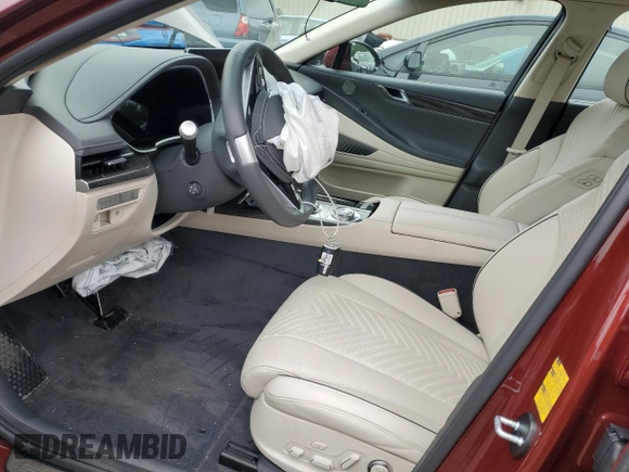 2023 Genesis G80 Sport with VIN KMTGB4SD1PU191609, listed as a Copart auction lot 66351654 with 19,622 mi miles and Salvage Title. Bid and sale history available at DreamBid. Image 7.