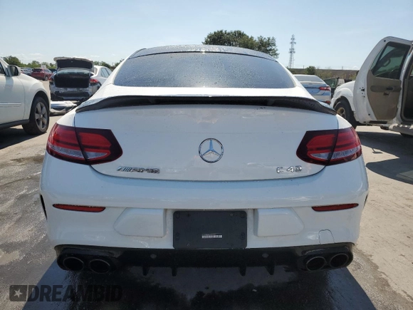 2021 Mercedes-Benz C 43 AMG with VIN W1KWJ6EB8MG056601, listed as a Copart auction lot 56925994 with 40,914 mi miles and Non repairable. Bid and sale history available at DreamBid. Image 6.