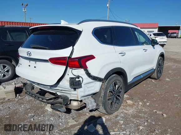 2019 Hyundai Santa Fe Limited with VIN 5NMS53AD4KH006013, listed as a IAAI auction lot 41411439 with 54,007 mi miles. Bid and sale history available at carsss.com. Image 4.