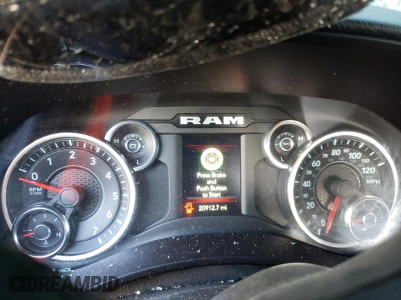 2023 Ram 2500 Big Horn with VIN 3C6UR5DJ1PG505386, listed as a Copart auction lot 77973444 with 20,918 mi miles and Salvage Title. Bid and sale history available at carsss.com. Image 9.