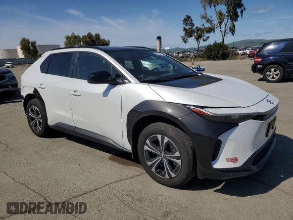2024 Toyota bZ4X XLE with VIN JTMABACA8RA073861, listed as a Copart auction lot 50030475 with 6,465 mi miles and Salvage Title. Bid and sale history available at DreamBid. Image 4.