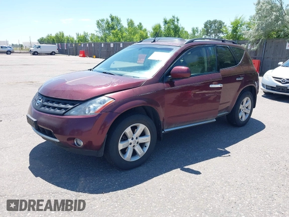 2006 Nissan Murano S with VIN JN8AZ08W66W506669, listed as a IAAI auction lot 42467625 with 183,483 mi miles and . Bid and sale history available at DreamBid. Image 2.