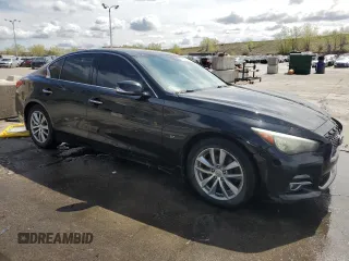 2014 Infiniti Q50 Sport with VIN JN1BV7AR2EM700296, listed as a Copart auction lot 55527025 with 142,878 mi miles and Salvage title. Bid and sale history available at DreamBid. Image 4.