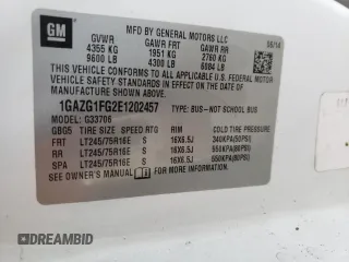 2014 Chevrolet Express Passenger LT with VIN 1GAZG1FG2E1202457, listed as a Copart auction lot 82704884 with 142,982 mi miles and Salvage title. Bid and sale history available at DreamBid. Image 14.