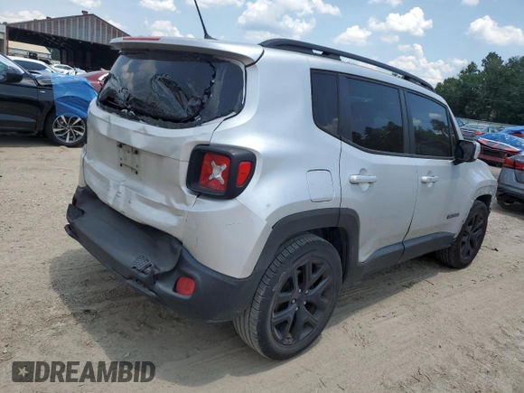 2017 Jeep Renegade Altitude with VIN ZACCJABB6HPF55278, listed as a Copart auction lot 59189225 with 156,379 mi miles and Salvage title. Bid and sale history available at DreamBid. Image 3.