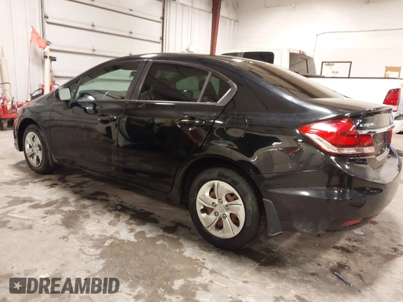 2015 Honda Civic Sedan LX with VIN 19XFB2E52FE025406, listed as a IAAI auction lot 41827527 with 186,485 mi miles. Bid and sale history available at carsss.com. Image 3.