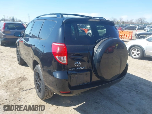 2007 Toyota RAV4 with VIN JTMZD33V376037409, listed as a IAAI auction lot 42001277 with 255,217 mi miles. Bid and sale history available at carsss.com. Image 3.
