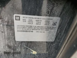 2016 Buick Regal Premium II with VIN 2G4GS5GX3G9157140, listed as a Copart auction lot 60920865 with 69,450 mi miles and Salvage title. Bid and sale history available at DreamBid. Image 12.