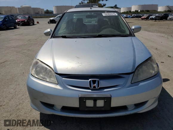 2005 Honda Civic with VIN JHMES966X5S003725, listed as a Copart auction lot 52462415 with 143,444 mi miles and Salvage Title. Bid and sale history available at DreamBid. Image 5.