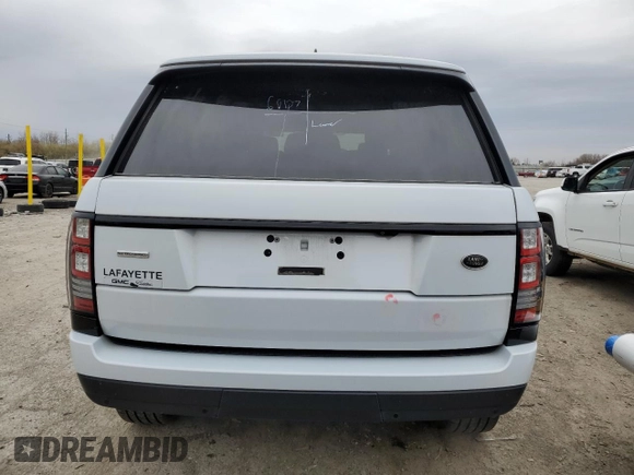 2017 Land Rover Range Rover with VIN SALGS5FE0HA347089, listed as a Copart auction lot 52386705 with 66,835 mi miles and Salvage title. Bid and sale history available at DreamBid. Image 6.