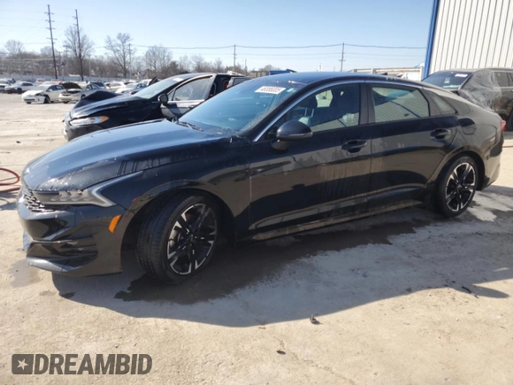2021 Kia K5 GT-Line with VIN 5XXG64J22MG080264, listed as a Copart auction lot 48386005 with 20,684 mi miles and Salvage Title. Bid and sale history available at carsss.com. Image 1.