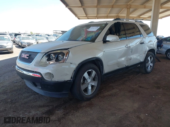 2011 GMC Acadia SLT1 with VIN 1GKKVRED0BJ161430, listed as a IAAI auction lot 41927420 with 315,526 mi miles and . Bid and sale history available at DreamBid. Image 2.