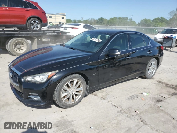 2015 Infiniti Q50 Premium with VIN JN1BV7AP3FM357305, listed as a Copart auction lot 52581735 with 126,303 mi miles and Clean Title. Bid and sale history available at carsss.com. Image 1.
