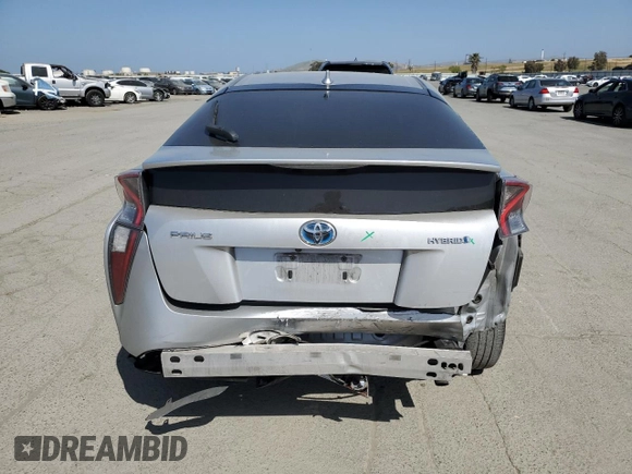 2017 Toyota Prius Two with VIN JTDKBRFUXH3030909, listed as a Copart auction lot 54168085 with 276,297 mi miles and Salvage Title. Bid and sale history available at DreamBid. Image 6.